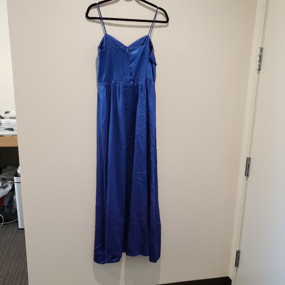 Reformation Vintage Satin Slip Dress Maxi 90’s Medium Blue - Picture 3 of 16
